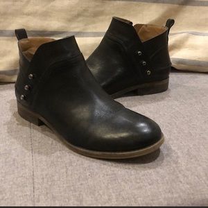 Franco Sarto Black Leather Ankle Booties